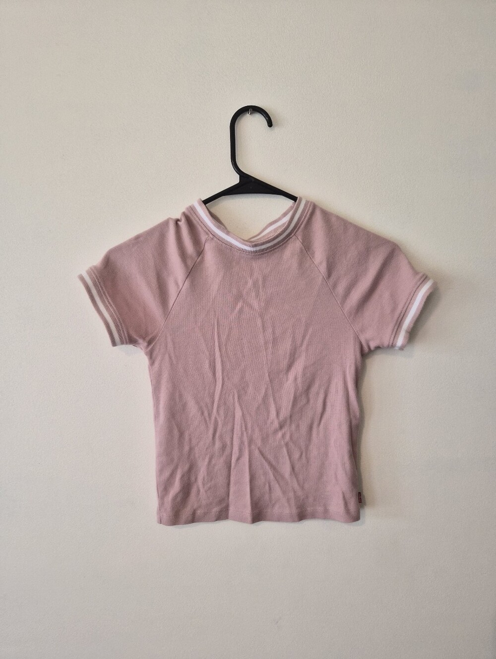 Baby Tee Pink Short Sleeve Ribbed Tee
